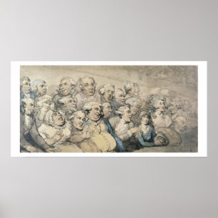 Ein Publikum am Drury Weg-Theater (Stift u. Tinte Poster