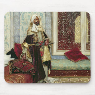 Ein Publikum (Öl auf Platte) erwarten Mousepad