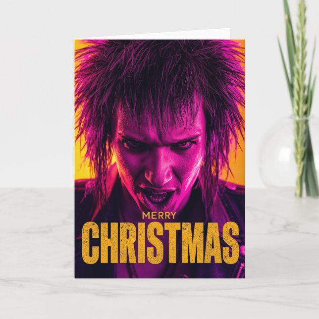 Ein Punk-Weihnachtskarte Karte (Vorderseite)
