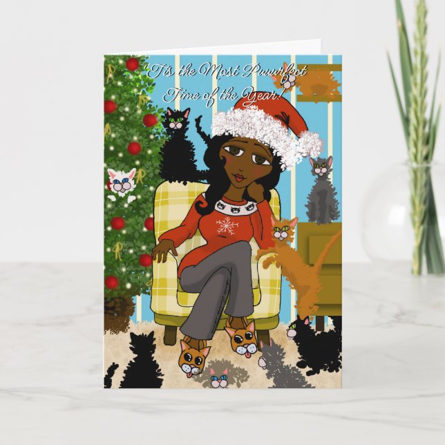 Ein puuuurfectes Weihnachten! Feiertagskarte (Vorderseite)