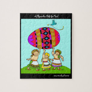 Ein Pysanka-Geschenk für Sie Ukrainische Volkskuns Puzzle