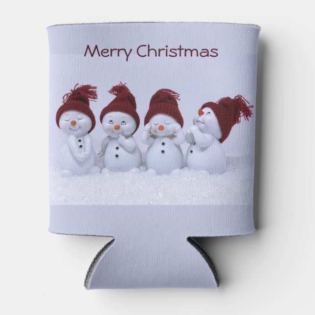 Ein Quartett der Schneemänner Dosenkühler (Vorderseite)