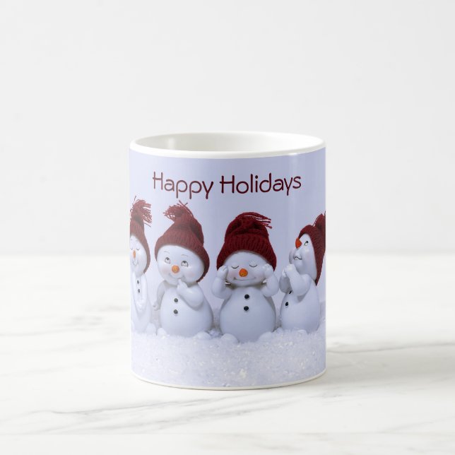 Ein Quartett der Schneemänner Kaffeetasse (Mittel)