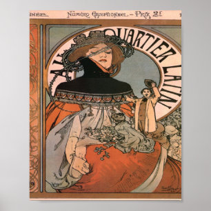 Ein quartier latin Alphonse Mucha Poster