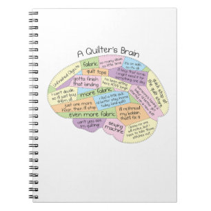 Ein Quilter's Brain Notebook - Funny Quilting Gift Notizblock