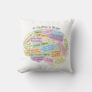 Ein Quilters Hirnkissen - Funny Quilting Gift Kissen