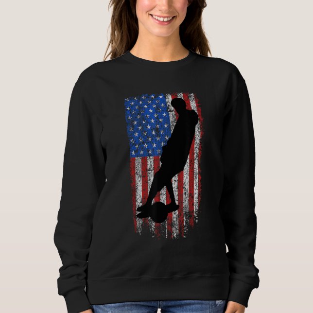 Ein Rad US-Flagge Ein Rad Skateboard Float Ameri Sweatshirt (Vorderseite)