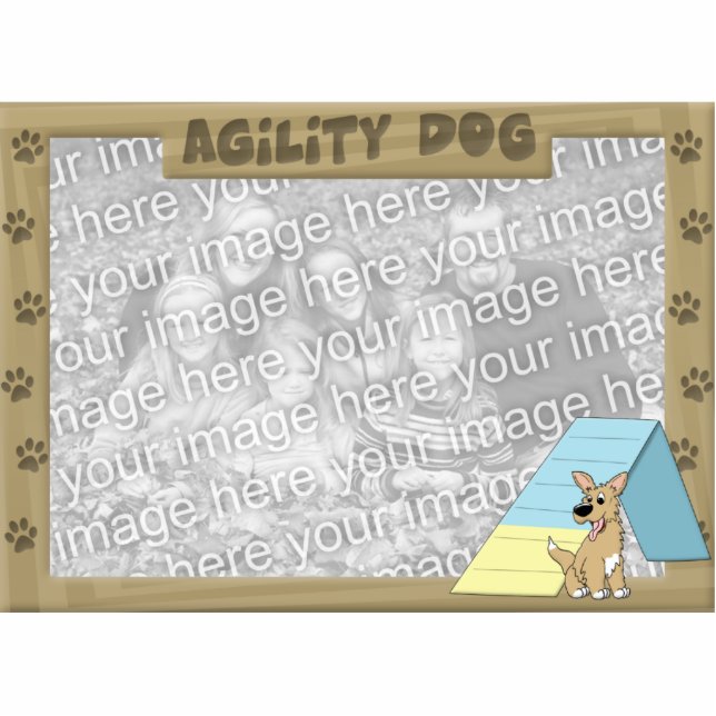 Ein-Rahmen Agility-HundeFoto-Rahmen Fotoskulptur Magnet (Vorne)