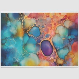 Ein Rainbow Alcohol Ink Series Design 10 Seidenpapier