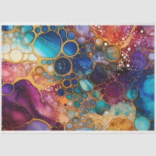 Ein Rainbow Alcohol Ink Series Design 6 Seidenpapier