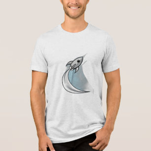 Ein Raketenstart Tri-Blend Shirt