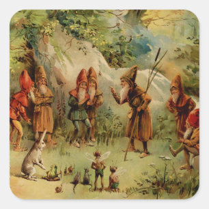 „Ein Rat der Gnome“ von E S Hardy Quadratischer Aufkleber