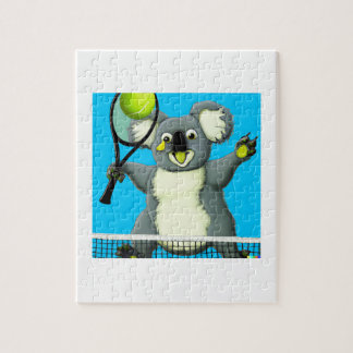 Ein Rätsel eines Koala beim Tennisspielen Puzzle