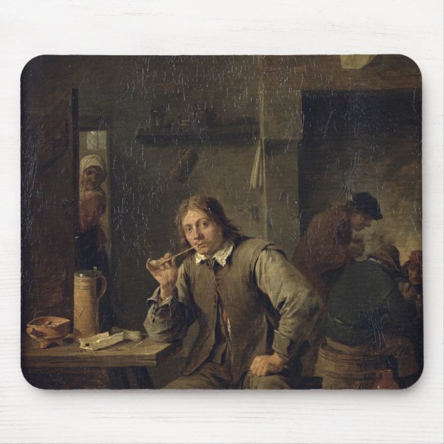 Ein Raucher, der auf einer Tabelle, 1643 sich Mousepad (Vorne)