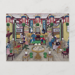 Ein Raum im Haus von Hongkong, ein Peking-Händler Postkarte