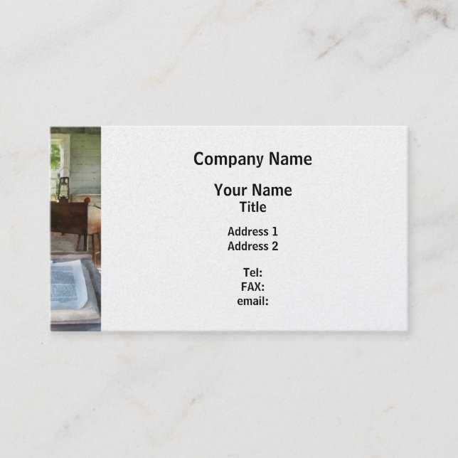 Ein Raum-Schulhaus mit Buch Visitenkarte (Vorderseite)