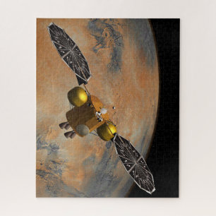 Ein Raumfahrzeug, das Mars umkreist. Puzzle