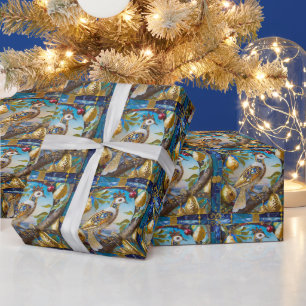 Ein Rebhuhn in einem Birnbaum Geschenkpapier
