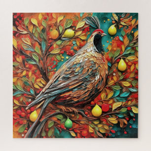 Ein Rebhuhn in einem Birnbaum Puzzle