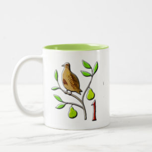 Ein Rebhuhn in einem Birnenbaum Zweifarbige Tasse