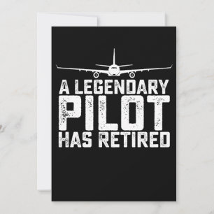 Ein rechtmäßiger Pilot hat das Ruhestandskopilot g Einladung