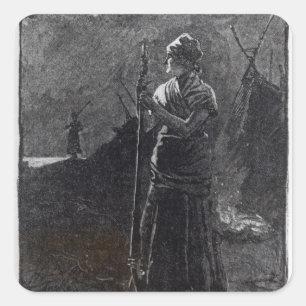 Ein Red River Kolonist, 1878 Quadratischer Aufkleber