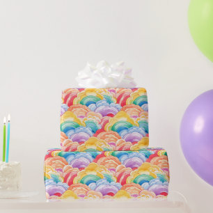 Ein Regenbogen aus Regenbögen Geschenkpapier