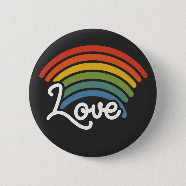 Ein Regenbogen der Liebe Button (Vorderseite)