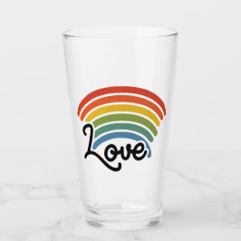 Ein Regenbogen der Liebe Glas