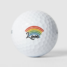 Ein Regenbogen der Liebe Golfball