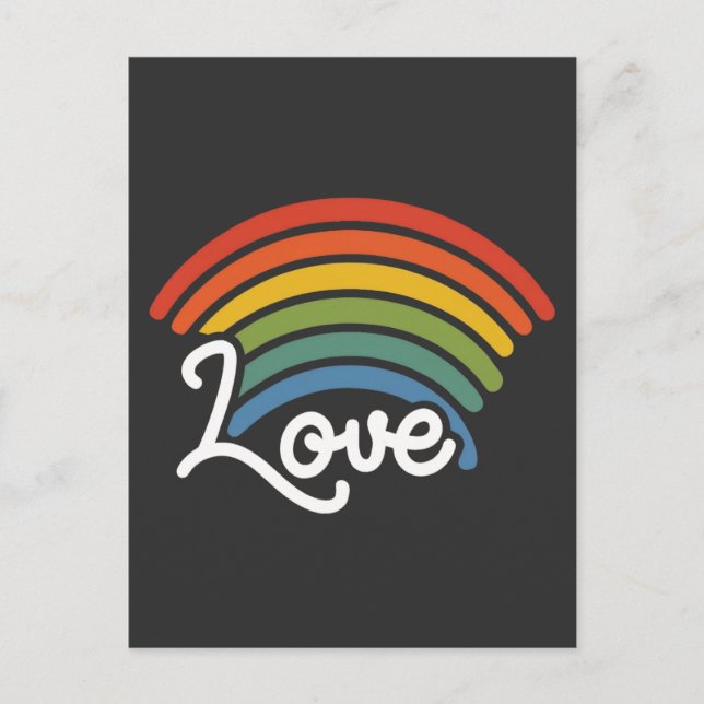 Ein Regenbogen der Liebe Postkarte (Vorderseite)