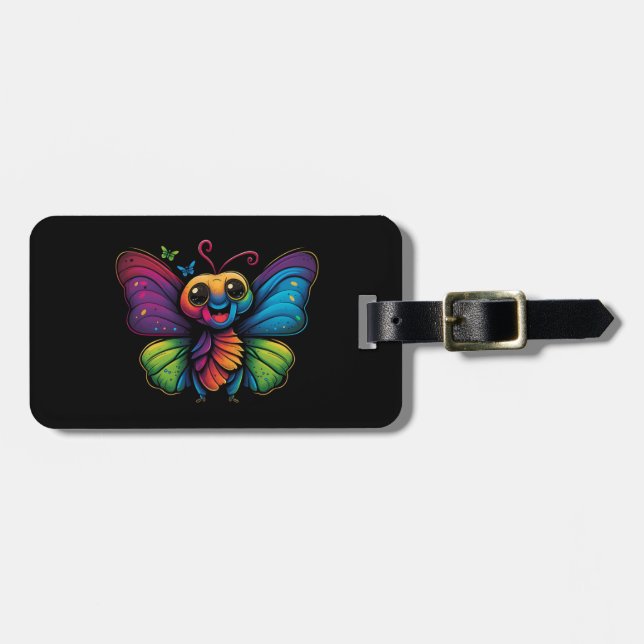 Ein Regenbogenschmetterling Gepäckanhänger (Vorderseite horizontal)