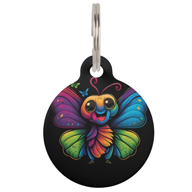 Ein Regenbogenschmetterling Haustiermarke (Vorderseite)