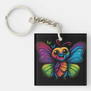 Ein Regenbogenschmetterling Schlüsselanhänger