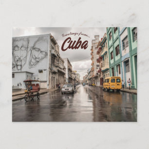 Ein Regentag in La Habana Kuba Postkarte