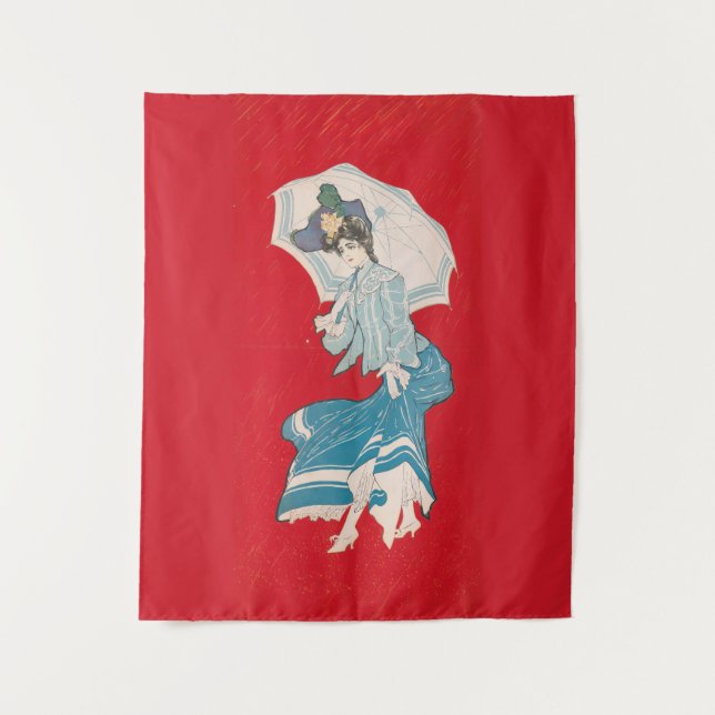 Ein regnerischer Tag (1905) Grau Litho. Co Wandteppich (Vorderseite)