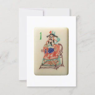 Ein reicher Mann - Mahjong-Blume  Einladung