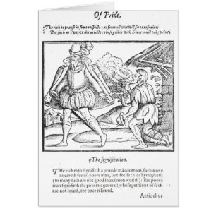 Ein reicher Mann verschmäht einen zackigen Bettler