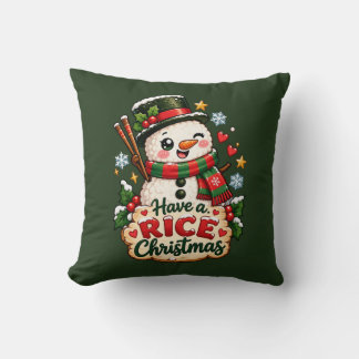 Ein Reis-Weihnachten Kawaii Sushi Schneemann Kissen