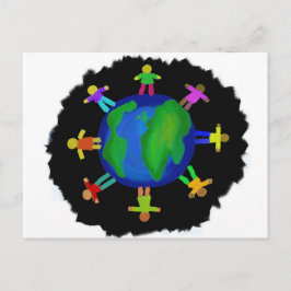 Ein Rennen - Anti-Rassismus Postkarte