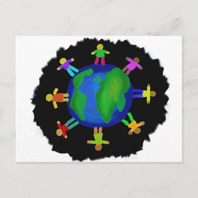 Ein Rennen - Anti-Rassismus Postkarte (Vorderseite)