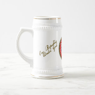 Ein-Republik-Unter-Gott-Siegel-Bier-Stein Bierglas