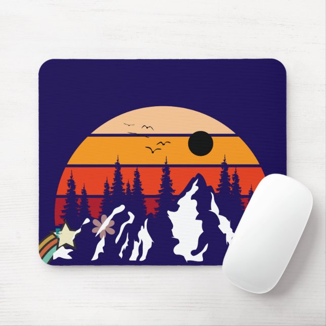 Ein Retro-Erlebnisberg Mouse Pad Mousepad (Mit Mouse)