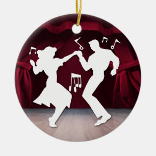 Ein Retro-Rockin-Thema Keramikornament