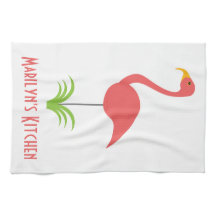 Ein Retro rosa Flamingo für die Küche