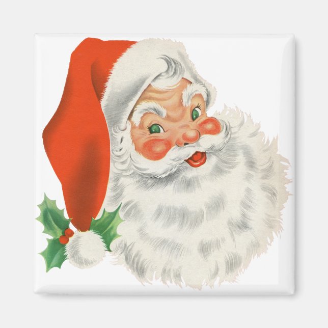 Ein Retro Santa Magnet (Vorne)
