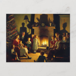 Ein Retro-Weihnachtsmann-Horror Postkarte