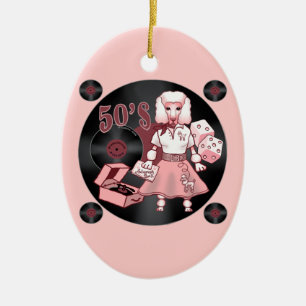 Ein Retropinsel Keramikornament