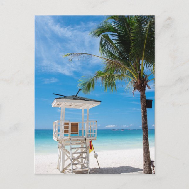 Ein Rettungsschwimmer | White Beach, Boracay Postkarte (Vorderseite)
