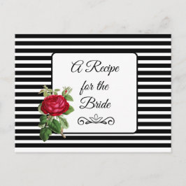 Ein Rezept für die Bride Wedding Recipe Karte